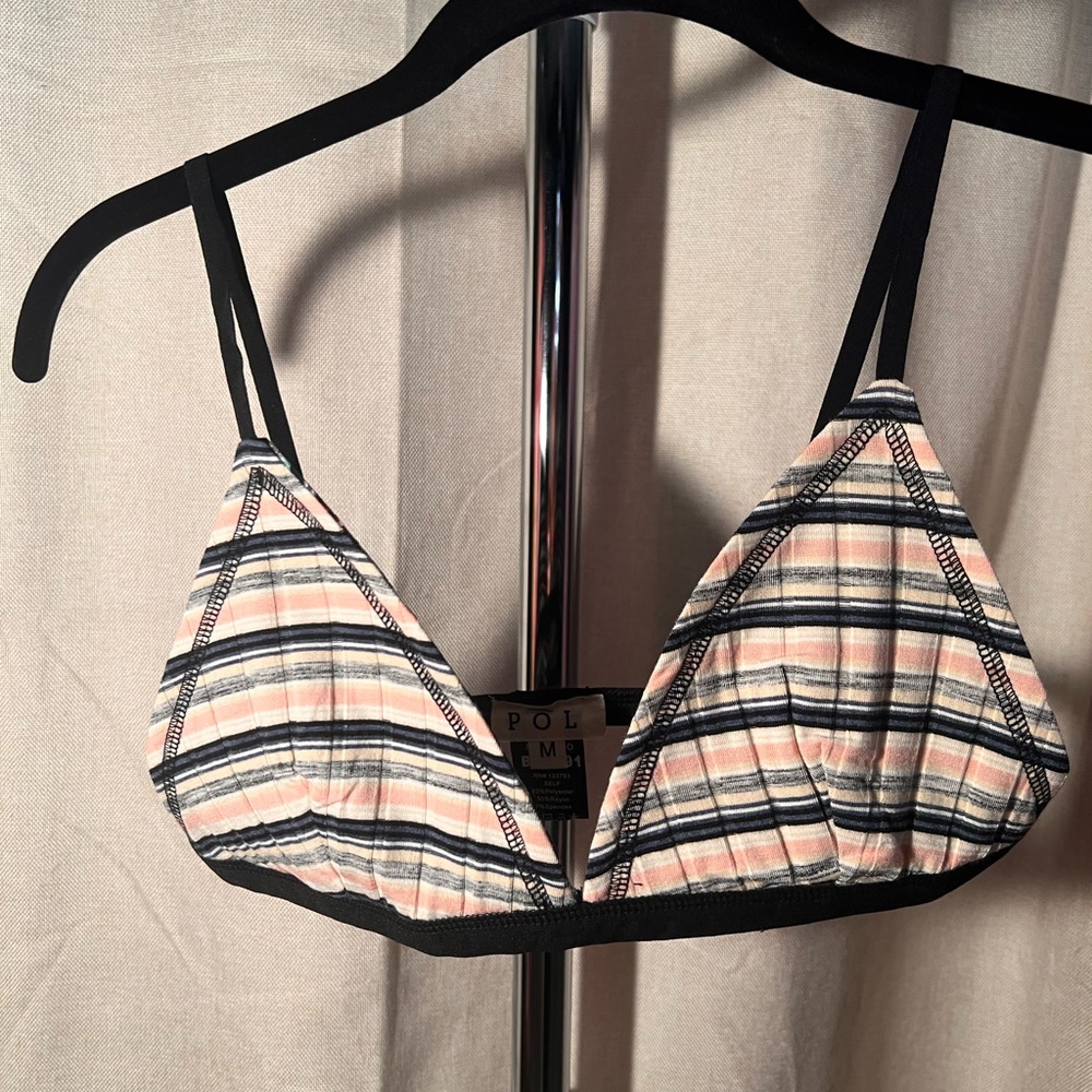 POL Black and Pink Bra